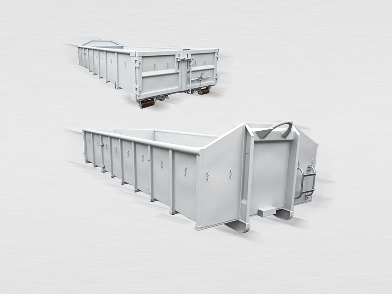 Large c  abrollbehaelter weiss